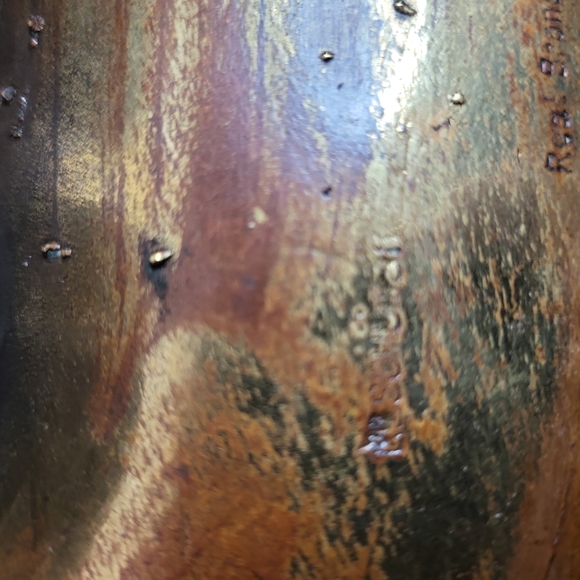 Austrian Geschutzt Art Deco Real Bronze Lids Inkwell w/o Glass Inserts Vintage … - Picture 7 of 9